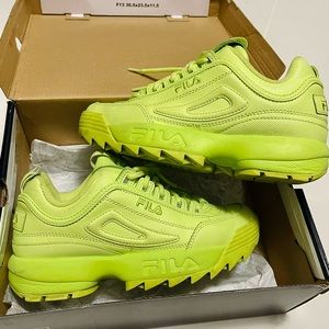 FILA DISRUPTOR II PREMIUM CHUNKY NEON YELLOW GREEN